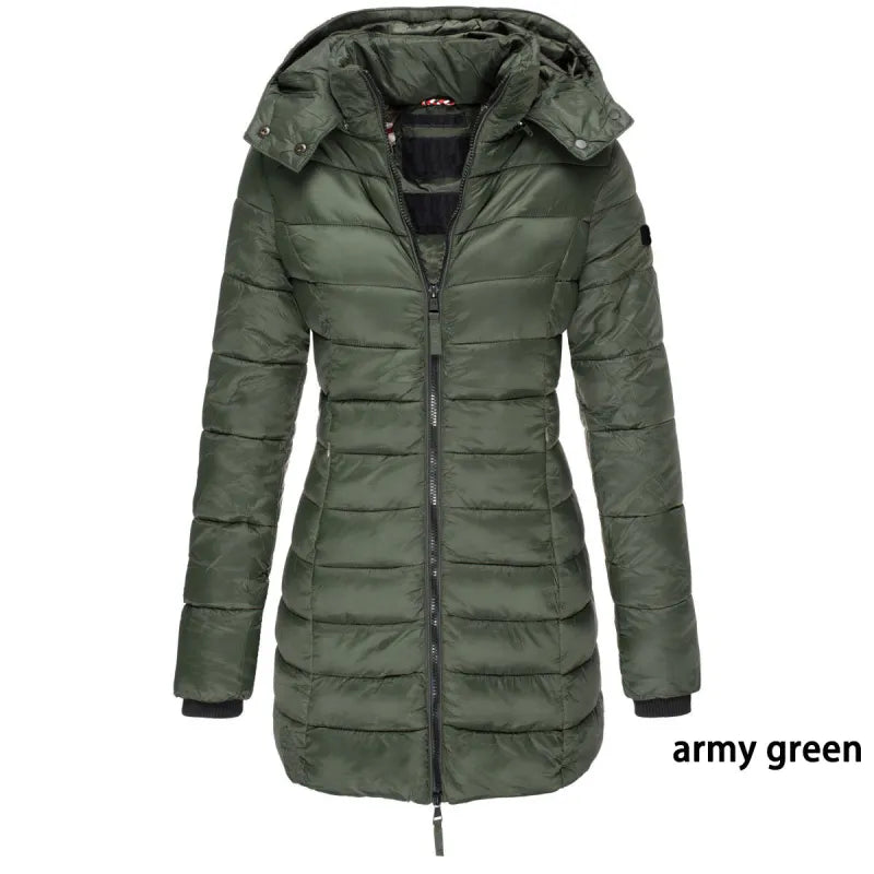 Mid-length Slim-fit Quilted Jacket