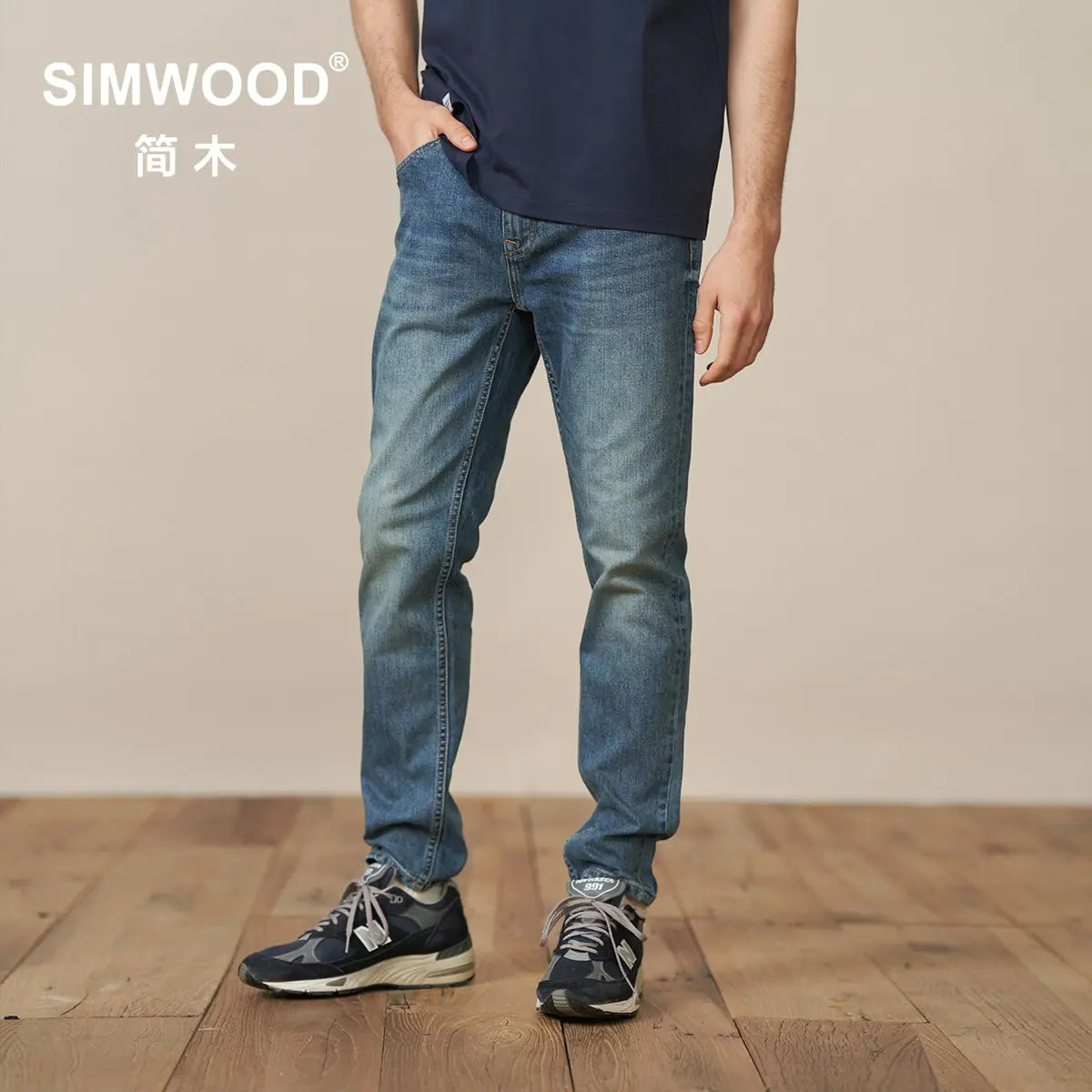 Spring New Slim Fit Jeans Men Casual Little Elastic