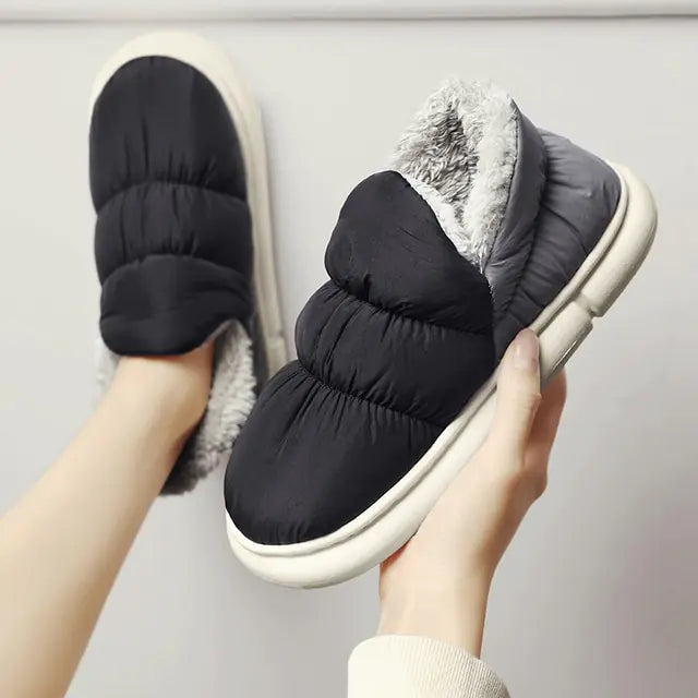 Waterproof Plush Slip-on Shoes