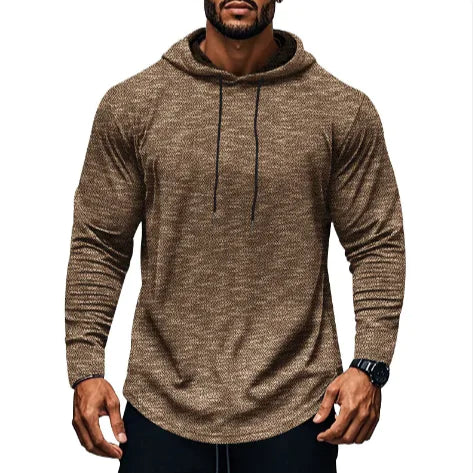 Men's Plus-Size Hooded Sweater.