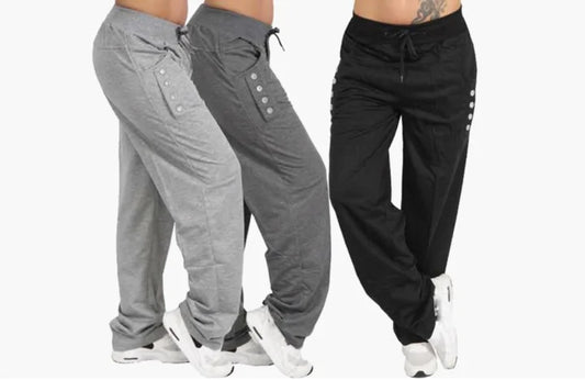 Casual High Waist Oversized Sports Pants