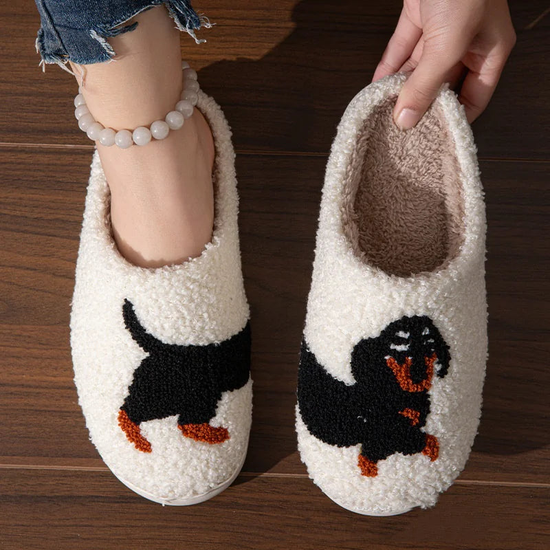 Double Fight Cartoon Cotton Slippers