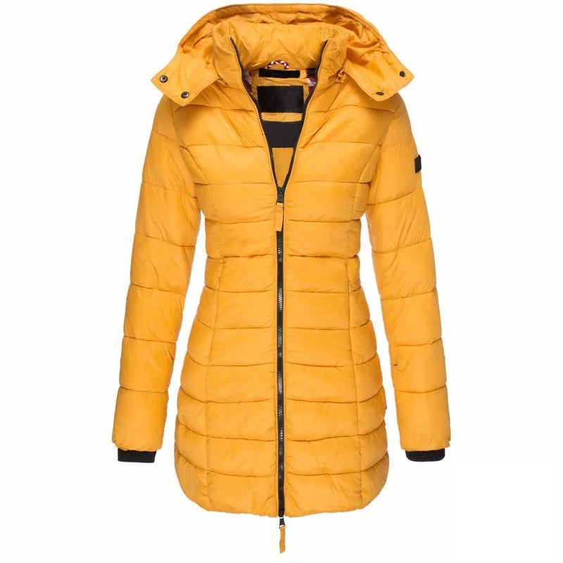 Mid-length Slim-fit Quilted Jacket