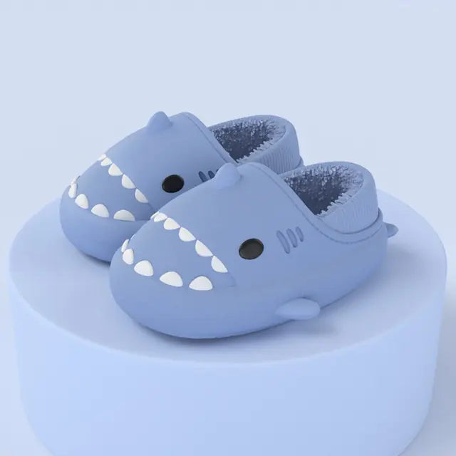 Comwarm Plush Shark Slippers For Women Men