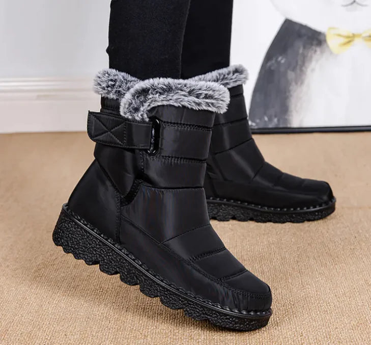 Rabbit Hair High Tube Warm Women's Snow Boots