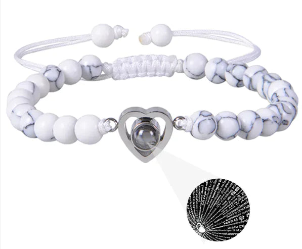 Beaded Woven Bracelet Heart-shaped