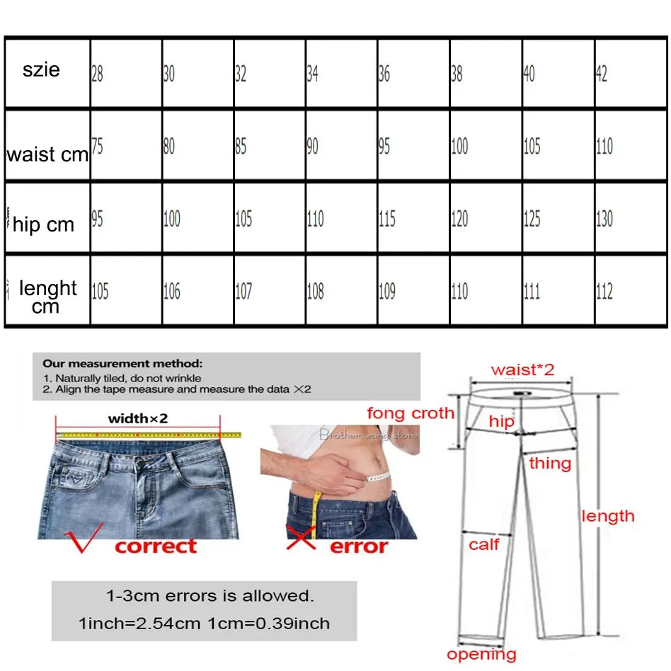 Hot Sale Casual Men Jeans Straight Cotton High Quality Denim Pants Retail & Wholesale Pants Brand Plus Size